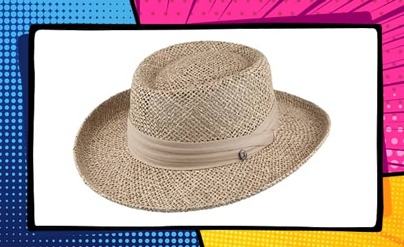 Jaxon Pebble Beach Seagrass Straw Gambler Hat