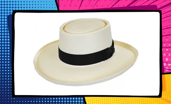 Colonel Shantung Straw Gambler Hat 