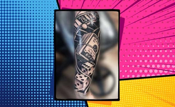 #8 Money-Clad Gambling Tattoo