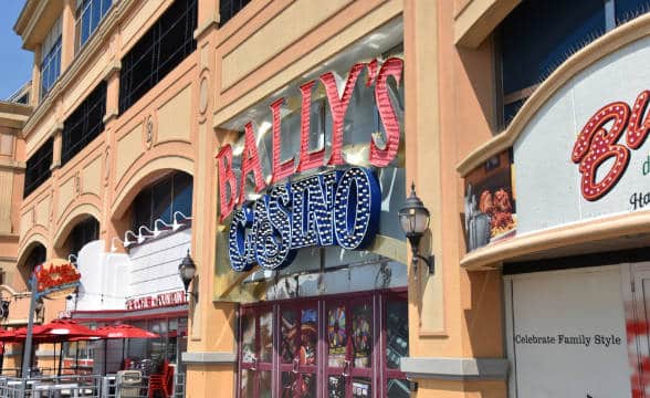 A look at the front entrance of the Bally's Casino in Atlantic City, New Jersey.