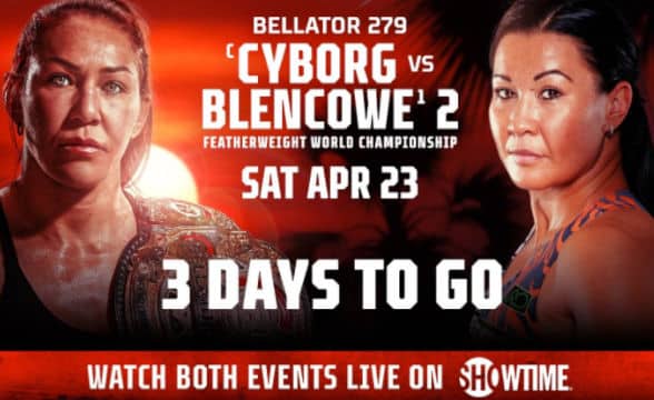 Bellator 279 and the fight between CYborg and Blencowe 2.