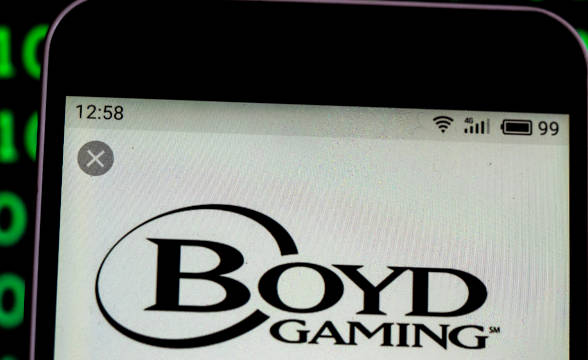 Boyd Gaming's logo as seen on a smartphone.