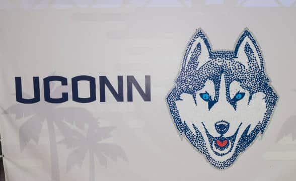 The official college logo of the Connecticut Huskies.