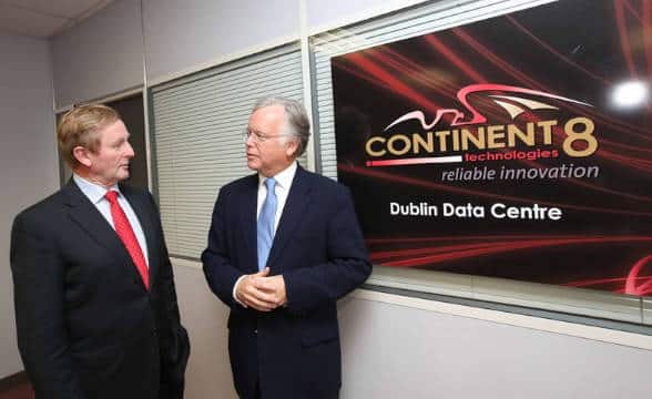 Continent 8 rep with the Irish prime minister on the occasion of the company's office launch.