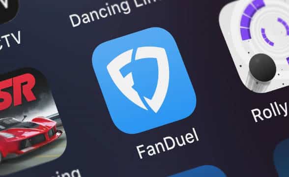 A FanDuel mobile app downloaded on a smartphone.