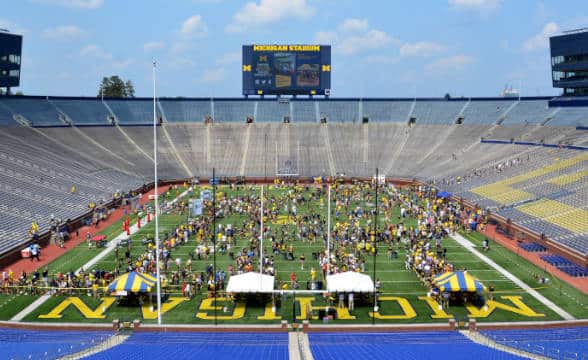 A Michigan university college stadium.