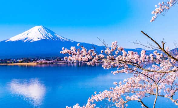 The famed Nagasaki mountain peak seen from the waterfront.