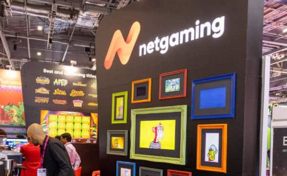 The NetGaming boot at the ICE 2022 expo.