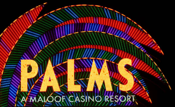 A photo of the light sign of the Palms Casino Resort in Las Vegas, Nevada