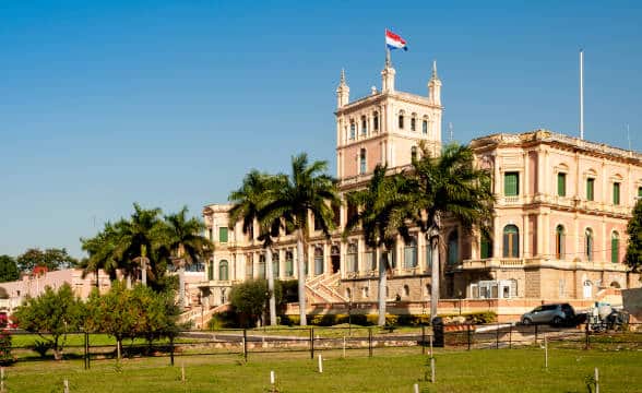 Paraguay's presidential palace during the day.