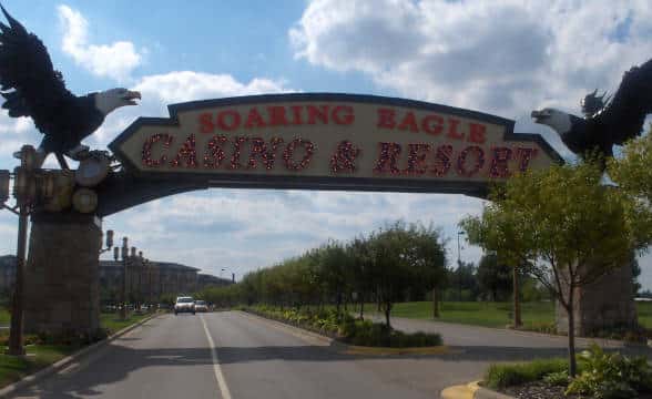 The Soaring Eagle Casino entrance in Michigan.