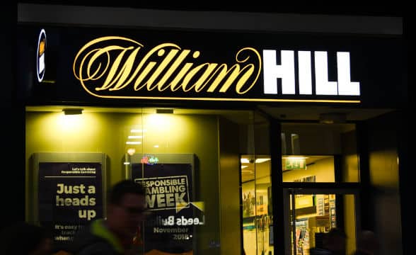 An outside view of the William Hill betting shop in Cardiff City ca 2016.