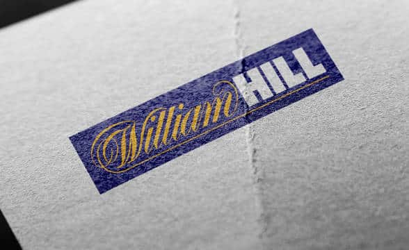 The logo of William Hill on a piece of paper.