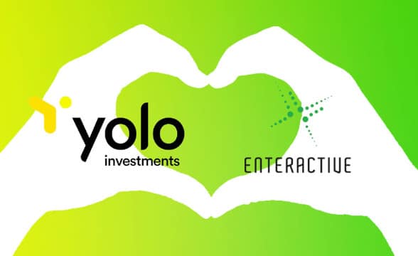 An official featured image for the Yolo Investments and Enteractive partnership.