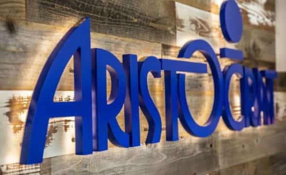 Aristocrat's logo in one of their offices.