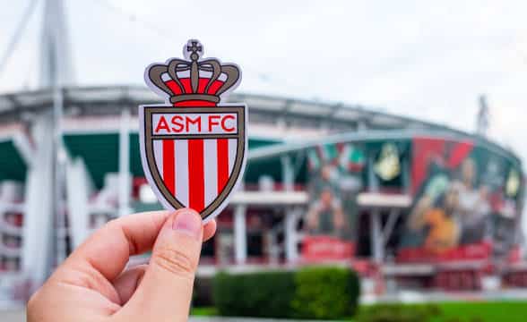 The insignia of AS Monaco, a French soccer team.