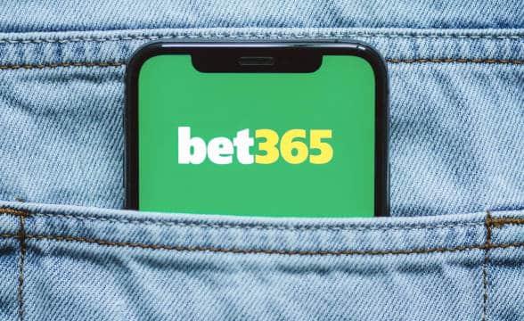 Bet365's logo on a smartphone.