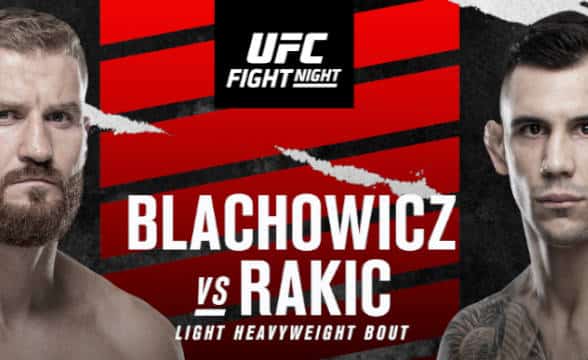 Blachowicz vs Rakic UFC Fight Night event.