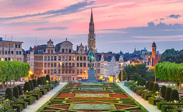 Sunset in Brussels, Belgium