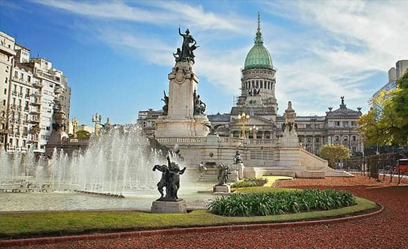 The National Congress building in Buenos Aires, Argentina