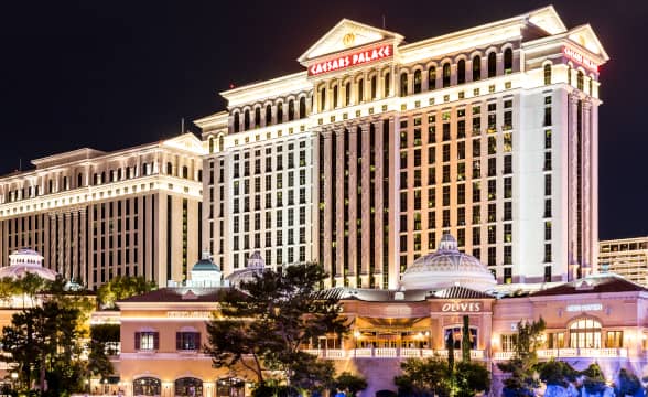 The Caesars Palace building in Las Vegas, Nevada, USA.