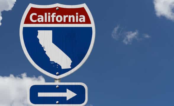 California road sign.