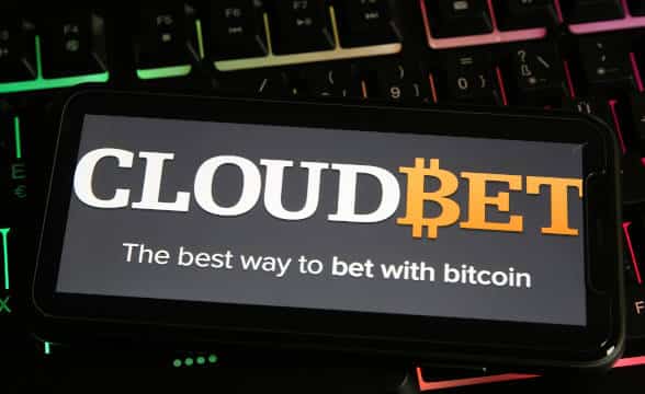 Cloudbet on a mobile phone.