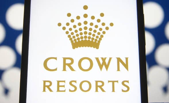 Crown Resorts' logo as it appears on a mobile device