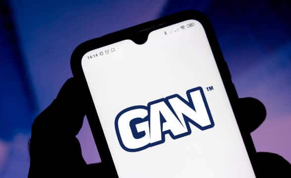 GAN's company logo on a smartphone.