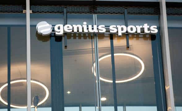 Genius Sports' official logo and offices.