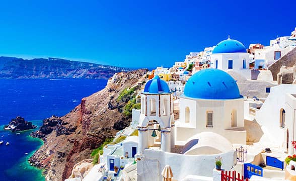 The picturesque island of Santorini, Greece