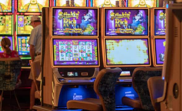 Seminole Tribe casino property and jackpot machines.