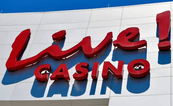 Maryland Live Casino's welcome sign.