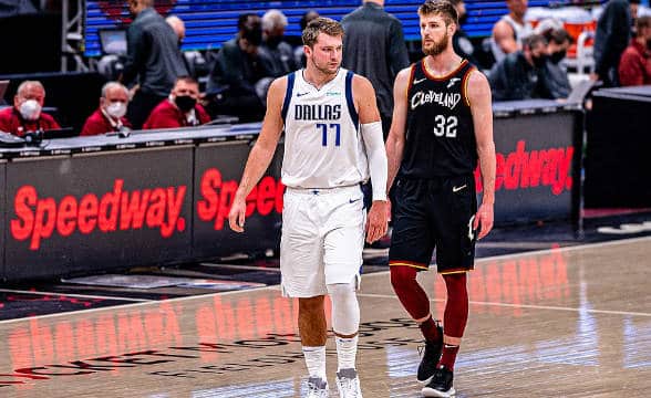 Lukas Dallas from the Dallas Mavericks during a game against the Pistons.