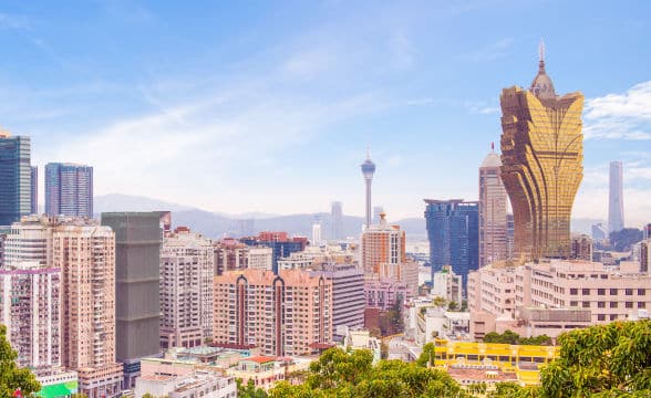 Macau's central area and casinos.