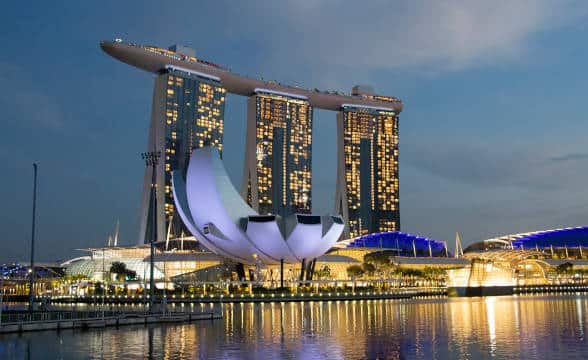 Marina Bay Sands Waterfront view of the casino.