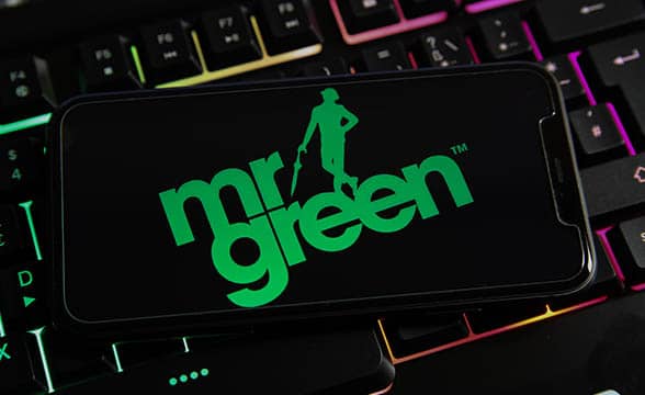 Mr Green's logo appears on a mobile device