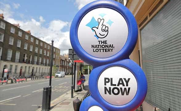 A sign of the UK's National Lottery