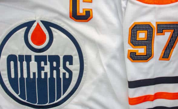 The official Oilers fan jerseys for the NHL team.