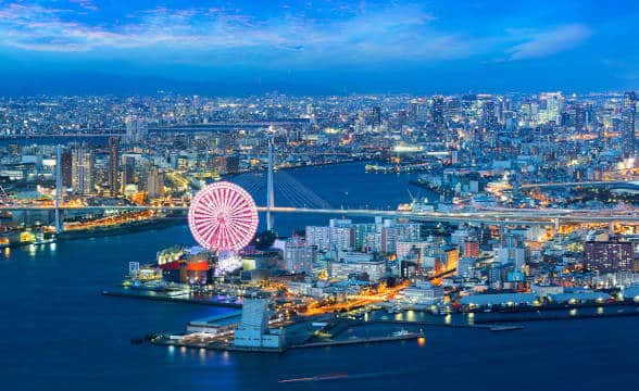 Osaka Bay in Japan, close to it an IR project is proposed.