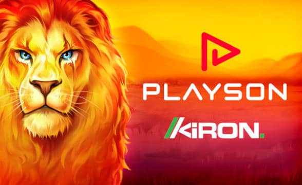 The official featured image for the Playson x Kiron partnership.