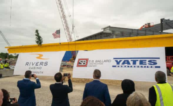 The Rivers Casino topping-off ceremony in Portsmouth, Virginia.