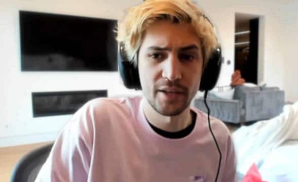 xQc streamer during a live stream.