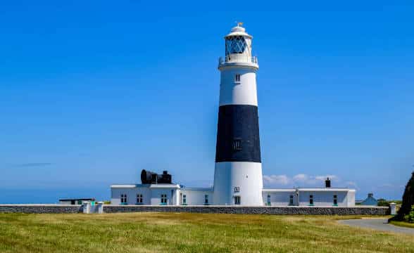 A lighthouse in the island of Alderney.