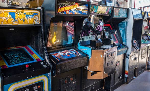 Arcade machines at a gaming venue.