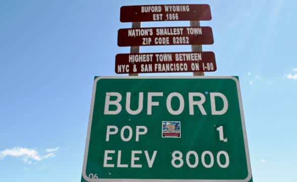 The Buford road sign.