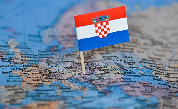 Croatia on the map of Europe