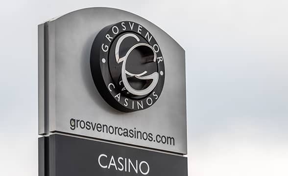 Grosvenor Casinos sign in the UK