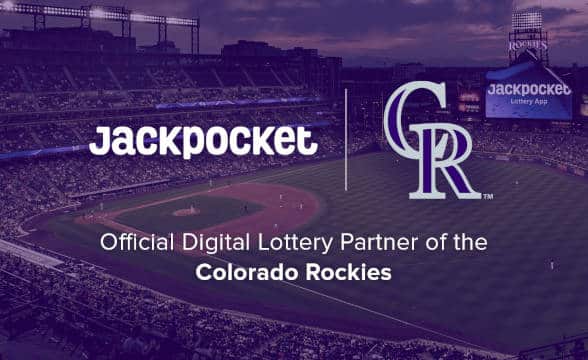 The official featured image for the Jackpocket and Colorado Rockies partnership.