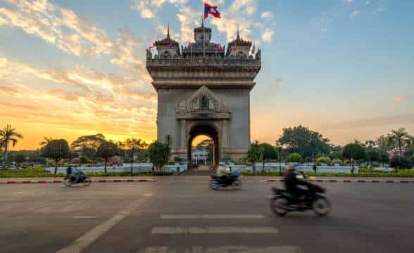 Laos' popular national monument.